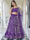 Embroidered Semi Stitched Lehenga Choli 5 purple.webp